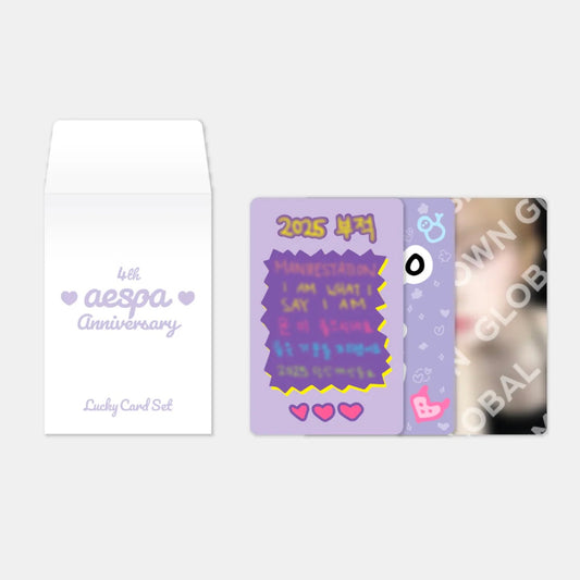 aespa - LUCKY CARD SET - aespa 4th Anniversary MD ver winter