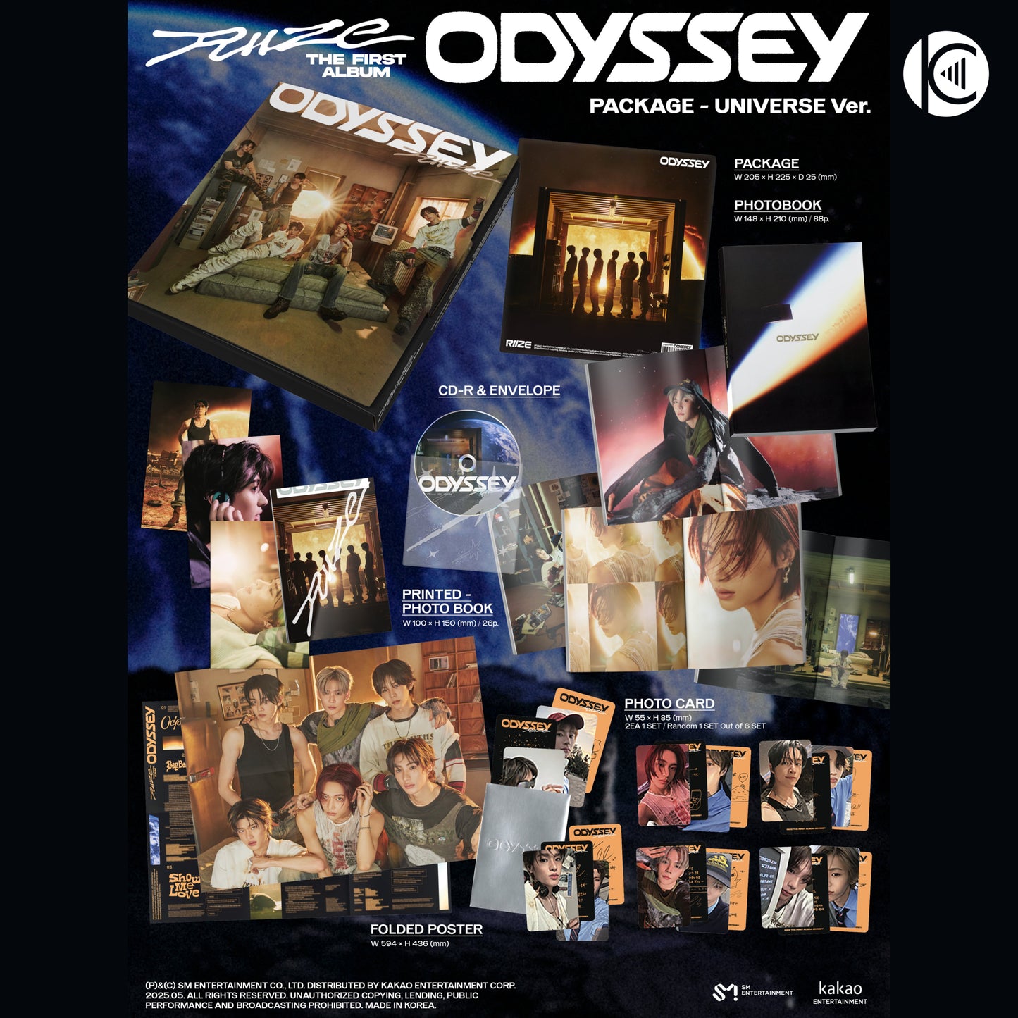 RIIZE - 1st Album [ODYSSEY] (PACKAGE Ver.) (Random Ver.)
