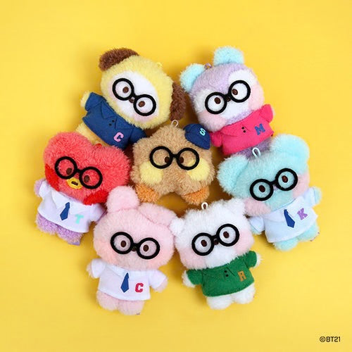 BT21 Plush Keyring Preppy Glasses