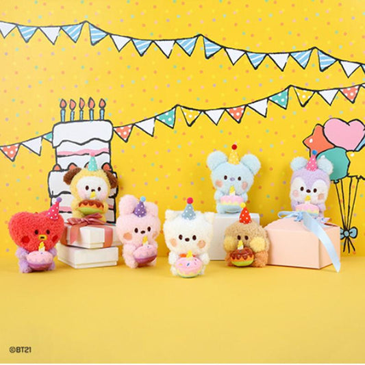 BT21 mini plush doll keychain - HAPPY BIRTHDAY