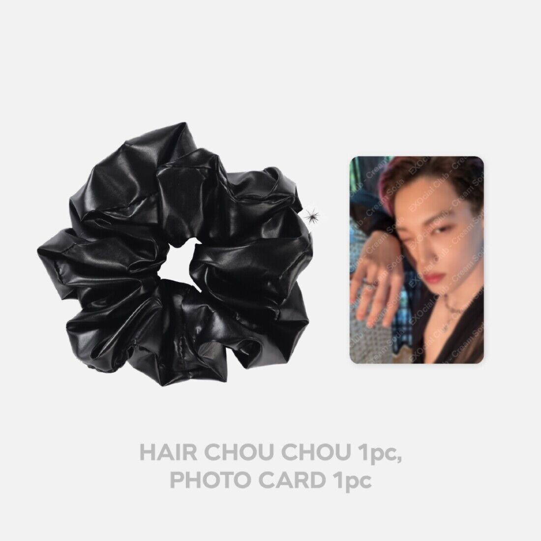 EXO HAIR CHOU CHOU + PHOTO CARD SET Black ver Baekhyun