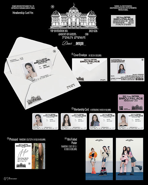 AESPA 2022 Winter SMTOWN SMCU Palace Membership Card Ver