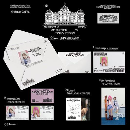 SNSD 2022 Winter SMTOWN SMCU Palace Membership Card Ver