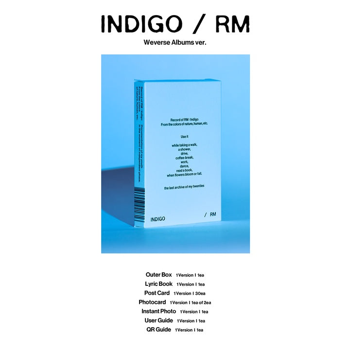 RM (BTS) - Indigo (Postcard Edition) (Weverse Albums ver.)